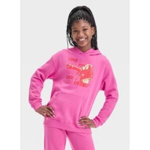 Zion Rootswear Bob Marley Graphic Hoodie Pink Girls Medium NWT